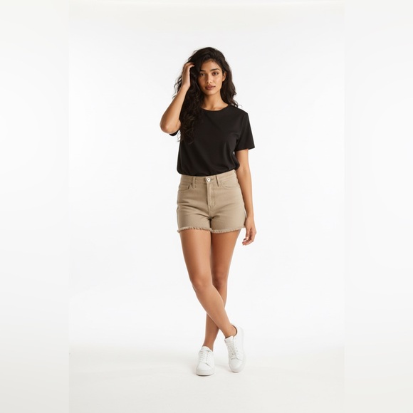 KanCan Pants - KanCan Women's Brown Frayed Hem Jean Shorts